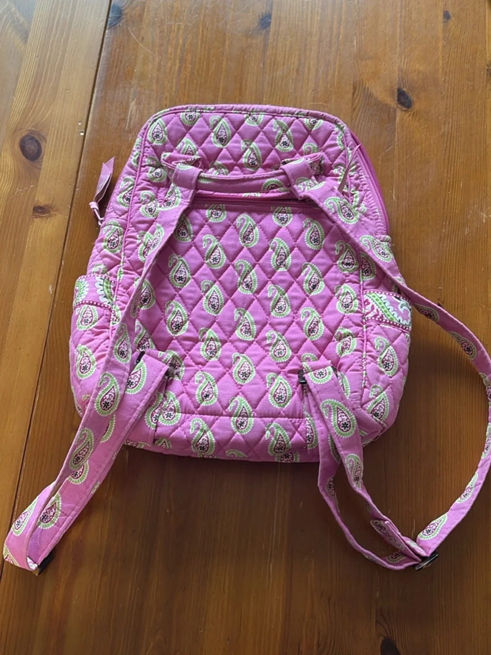 Vera Bradley Pink Paisley Quilted Backpack